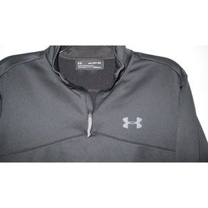 NWOT Black Under Armour 1/4 Zip Loose Fit Cold Gear Pullover Mens Size XXL 2XL